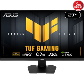 ASUS TUF GAMING VG27AQM5F 27″ 320Hz 1ms HDMI DP AdaptiveSync HDR10 QHD Fast IPS Gaming Monitör