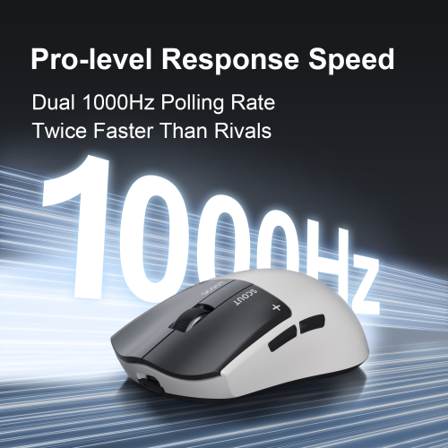 MageGee Scout & RGB Dock Station 12.000DPI PAW3311 Triple Mode (Kablolu/Bluetooth/2.4G) Beyaz Gaming Mouse