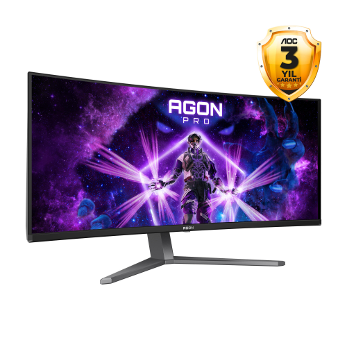 AOC AGON PRO AGP346UCSD 34″ 360Hz 0.03ms HDMI DP Adaptive Sync HDR500 WQHD QD-OLED Curved 1800R Gaming Monitör