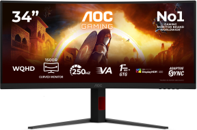 AOC CU34G4ZCA 34″ 250Hz 0.3ms Adaptive Sync 1500R Curved WQHD Fast Va Gaming (Oyuncu) Monitörü