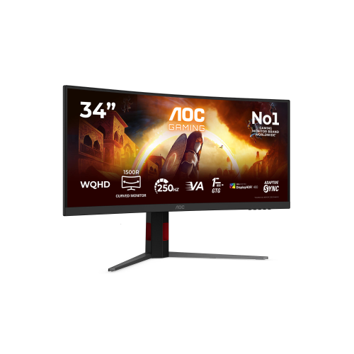 AOC CU34G4ZCA 34″ 250Hz 0.3ms Adaptive Sync 1500R Curved WQHD Fast Va Gaming (Oyuncu) Monitörü