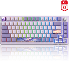SKY81 Violet 83 Tuş Kablosuz RGB Hot-Swap Mekanik Gasket Mor Gaming Klavye