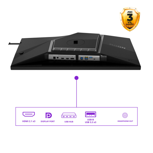AOC AGON PRO AG276QGS2 27″ 360Hz 1ms G-Sync Pulsar QHD Fast IPS Gaming (Oyuncu) Monitör