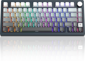 MageGee Light75 Tri-Mode Kablosuz RGB Hot-Swap Mekanik Siyah-Gri Gradient Gasket Gaming Klavye