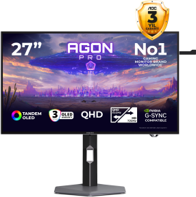 AOC AGON PRO AGP277QKDC 26.5″ 540Hz 0.03ms 2K Adaptive Sync Pivot HDR True Black 500 W-OLED Gaming (Oyuncu) Monitör