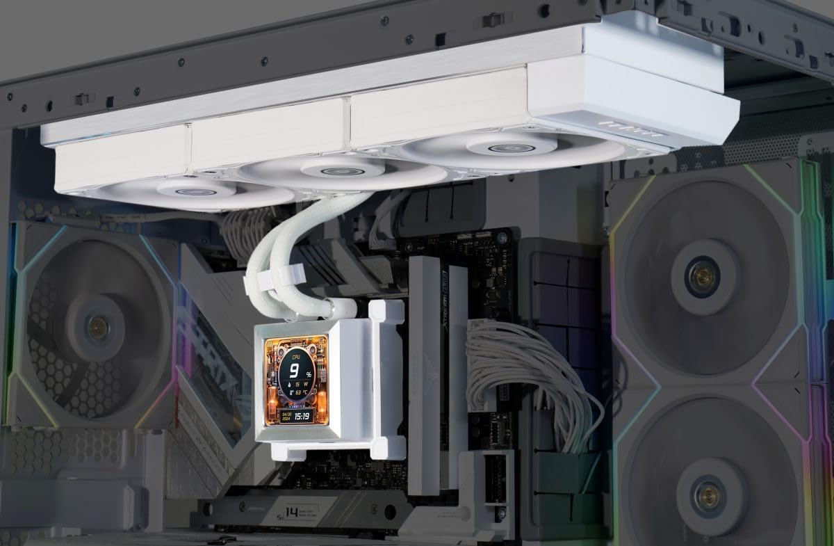 Lian Li Hydro-Shift LCD 360S Beyaz Performance Fan İşlemci Sıvı Soğutma