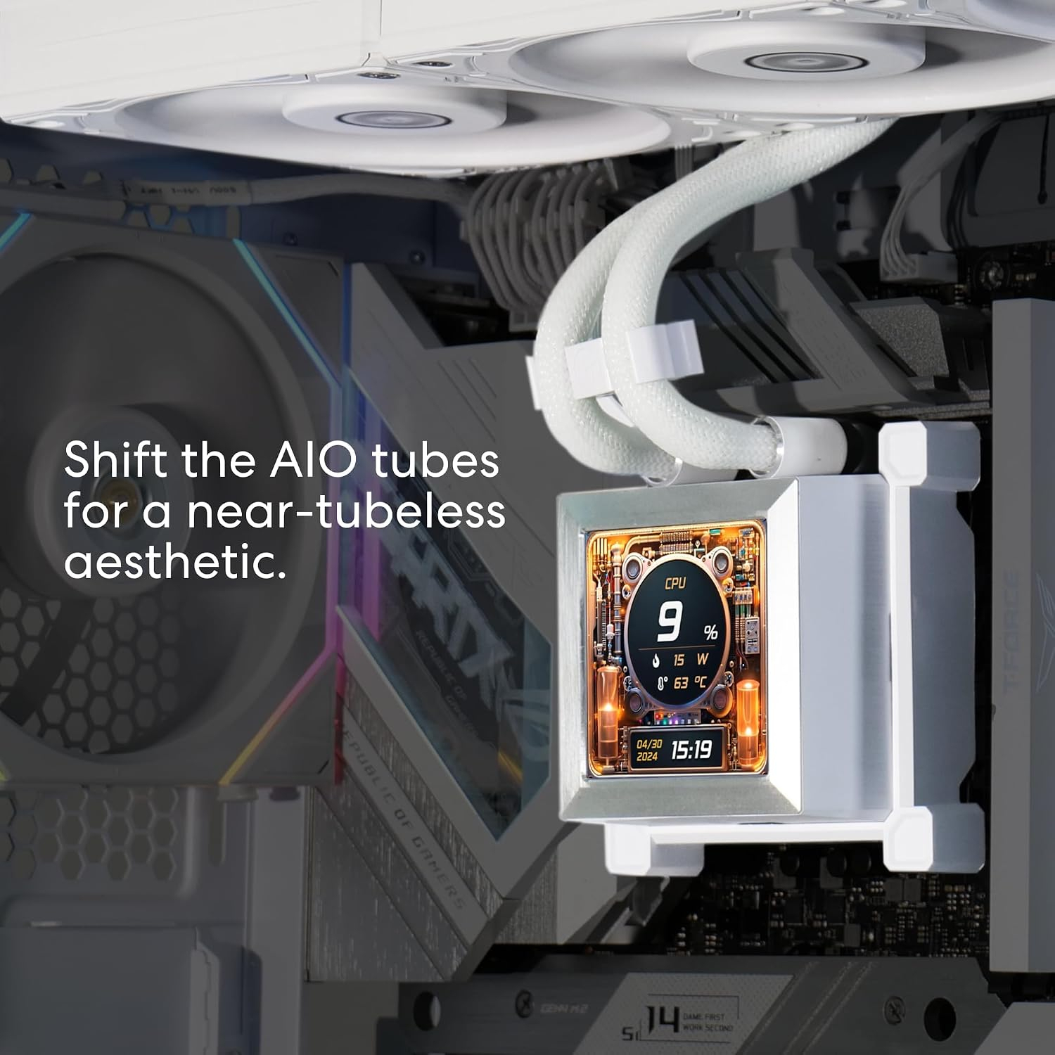 Lian Li Hydro-Shift LCD 360S Beyaz Performance Fan İşlemci Sıvı Soğutma