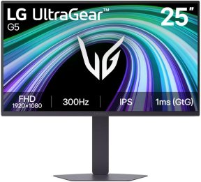 LG UltraGear 25G550B-B G5 24.5″ 300Hz 1ms AMD FreeSync Premium NVIDIA G-SYNC HDR10 Pivot FHD IPS Gaming Monitör