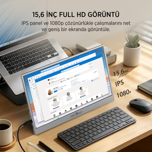 James Donkey JDP Air 15.6″ 60Hz IPS FHD Type C/HDMI Taşınabilir Monitör (Ölü Pikselde Anında Değişim)