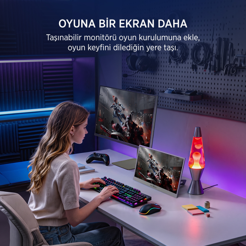James Donkey JDP Air 15.6″ 60Hz IPS FHD Type C/HDMI Taşınabilir Monitör (Ölü Pikselde Anında Değişim)