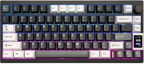 YUNZII AL80 QMK/VIA Alüminyum LCD Cocoa Cream V2 Switch Siyah Mekanik Klavye