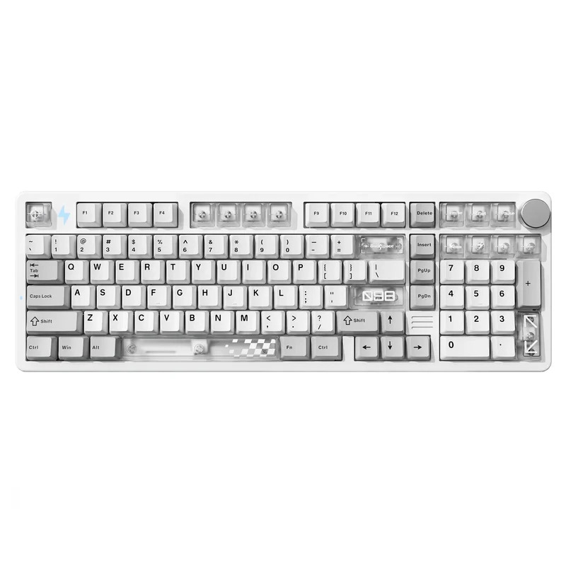 YUNZII AL98 Pro Alüminyum Cocoa Cream V2 Switch Beyaz Mekanik Klavye