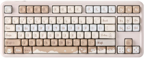 YUNZII B87 Milk Switch Mekanik Bej Kalp Tema Klavye
