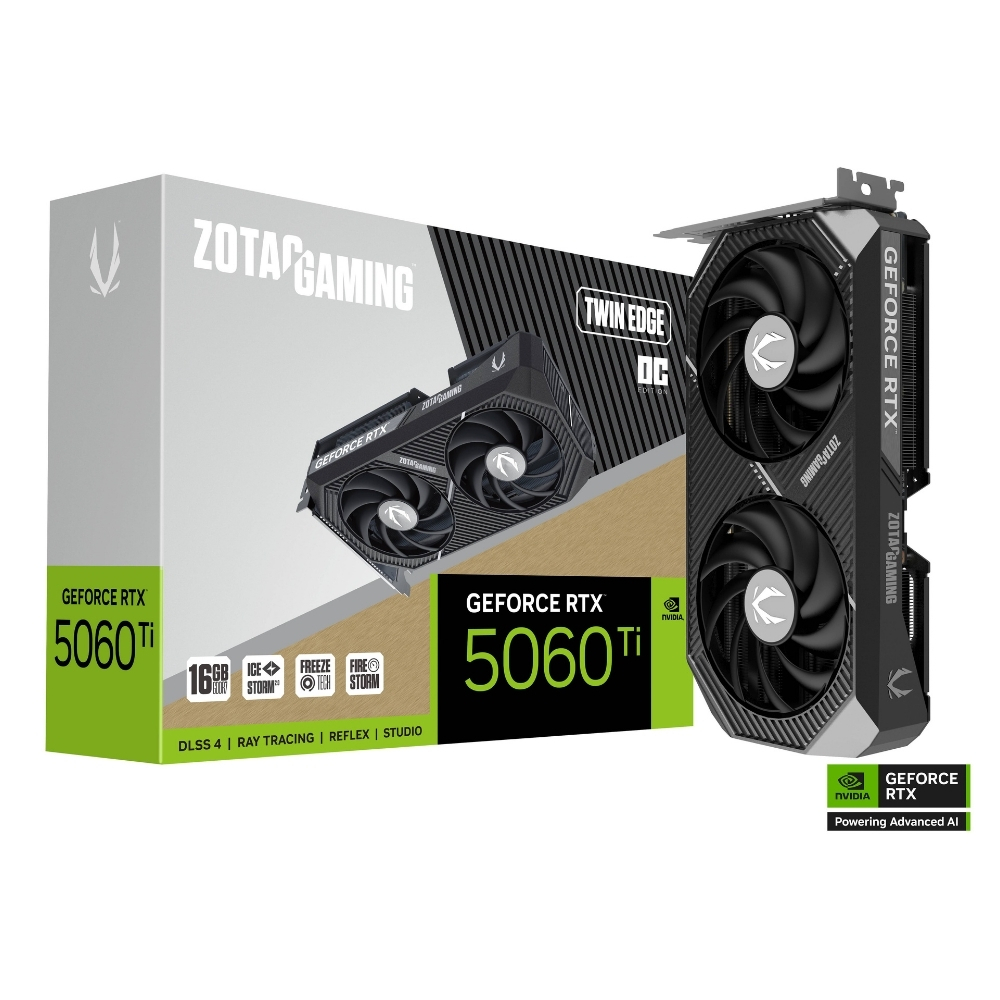 Zotac Gaming GeForce RTX 5060 Ti 16GB TWIN EDGE OC ZT-B50620H-10M GDDR7 128Bit Gaming (Oyuncu) Ekran Kartı