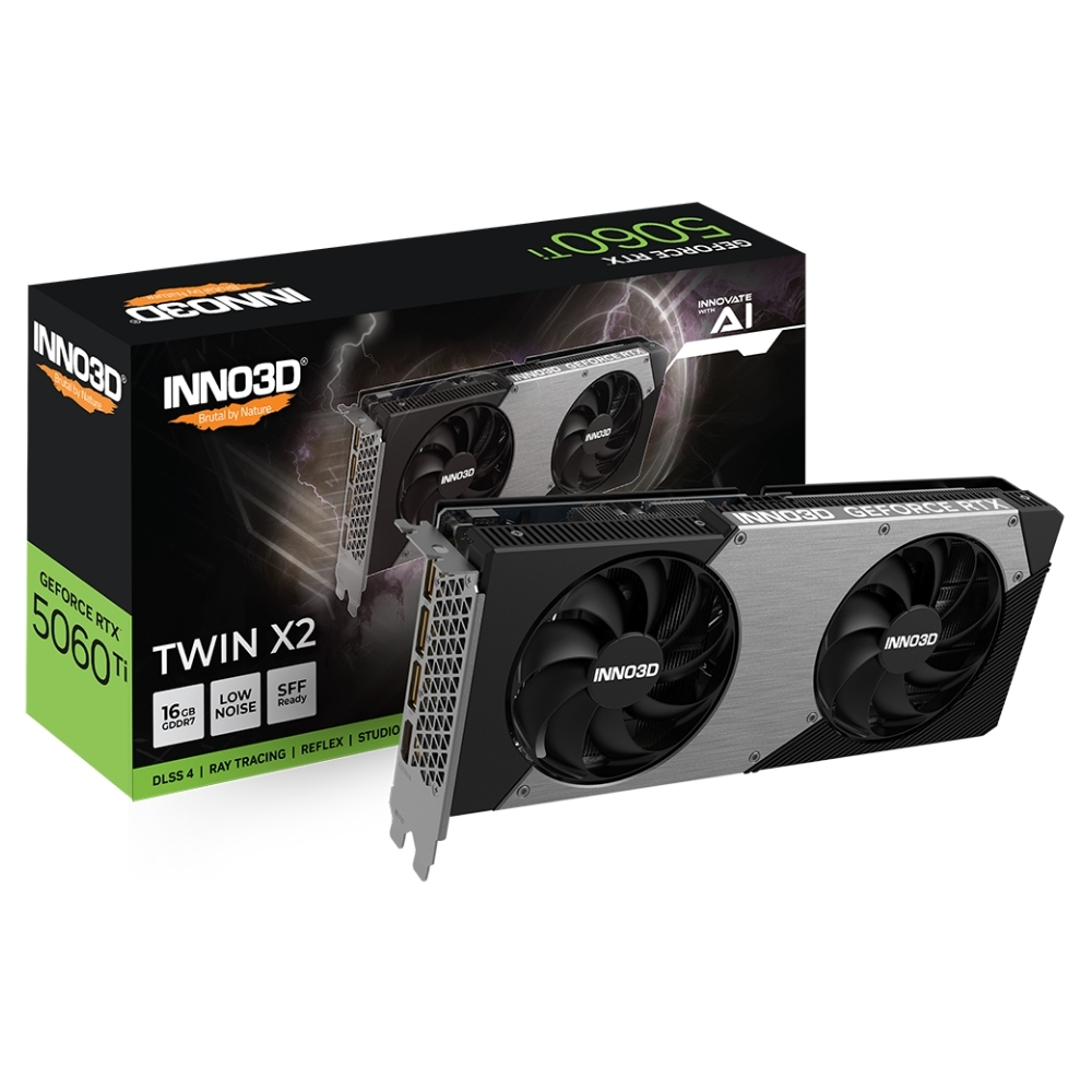 Inno3D RTX 5060 Ti TWIN X2 16GB N506T2-16D7-191073N GDDR7 128Bit Gaming (Oyuncu) Ekran Kartı