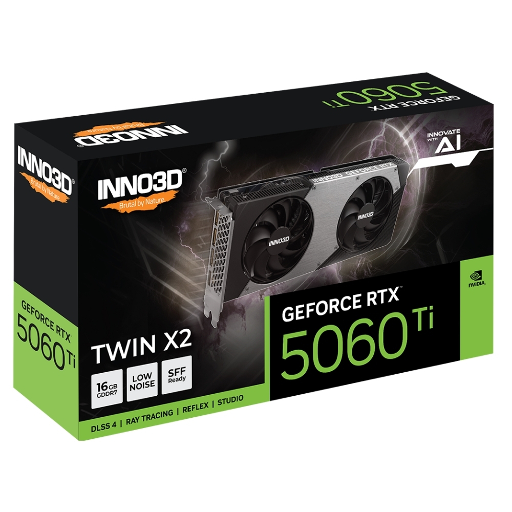 Inno3D RTX 5060 Ti TWIN X2 16GB N506T2-16D7-191073N GDDR7 128Bit Gaming (Oyuncu) Ekran Kartı