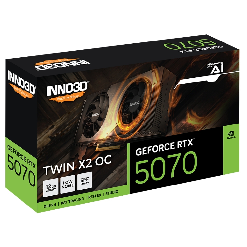 Inno3D RTX 5070 TWIN X2 OC 12GB N50702-12D7X-195064N GDDR7 192Bit Gaming (Oyuncu) Ekran Kartı