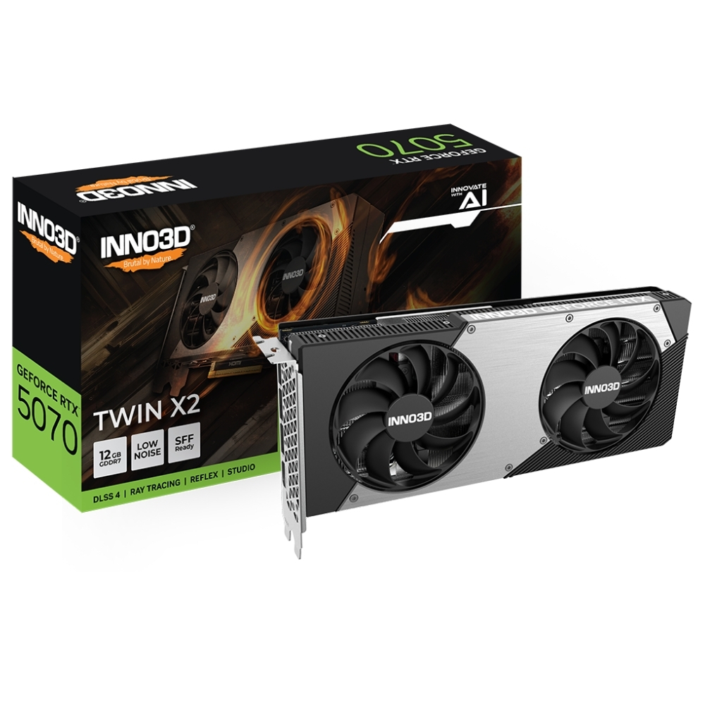 Inno3D RTX 5070 TWIN X2 12GB N50702-12D7-195064N GDDR7 192Bit Gaming (Oyuncu) Ekran Kartı