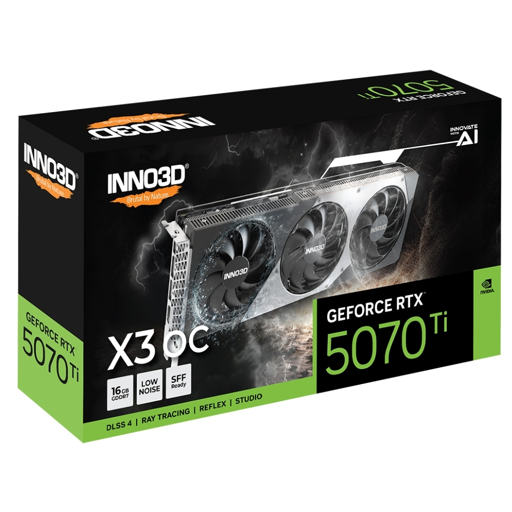 Inno3D RTX 5070 Ti X3 OC 16GB N507T3-16D7X-176068N GDDR7 256Bit Gaming (Oyuncu) Ekran Kartı