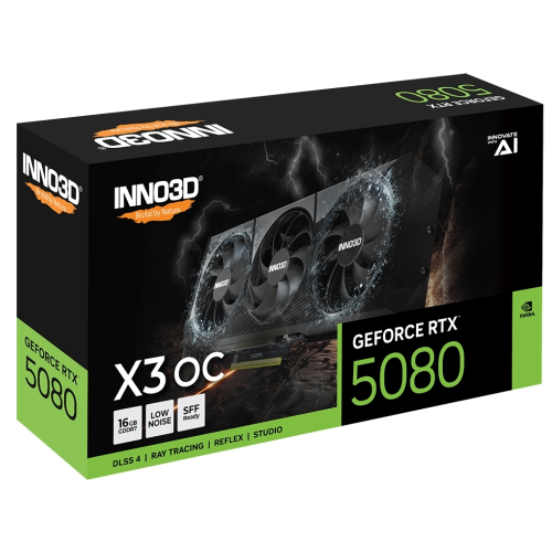 Inno3D RTX 5080 X3 OC 16GB N50803-16D7X-17603930 GDDR7 256Bit Gaming (Oyuncu) Ekran Kartı