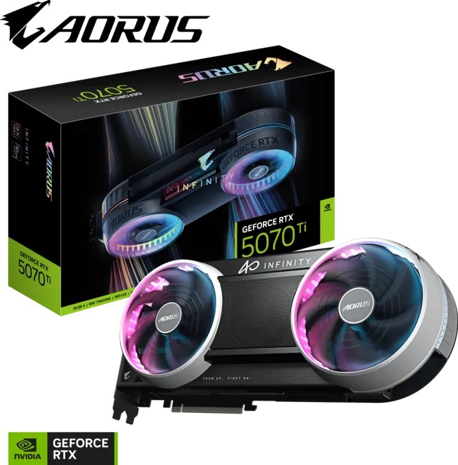 Gigabyte AORUS GeForce RTX 5070 Ti INFINITY 16G GV-N507TAORUS IF-16GD Gaming (Oyuncu) Ekran Kartı