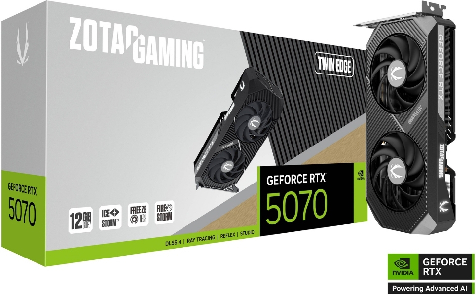 Zotac Gaming GeForce RTX 5070 12GB TWIN EDGE ZT-B50700E-10P GDDR7 192Bit Gaming Ekran Kartı