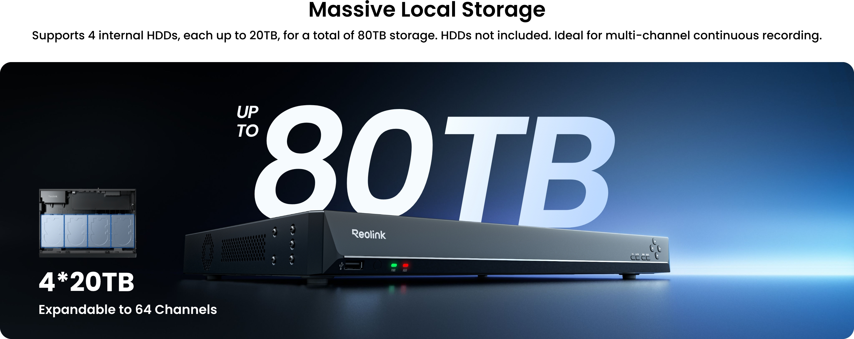 Reolink RP-N64 64 Kanal Network Kayıt Cihazı