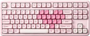 YUNZII B87 Milk Switch Mekanik Pembe Kalp Tema Klavye