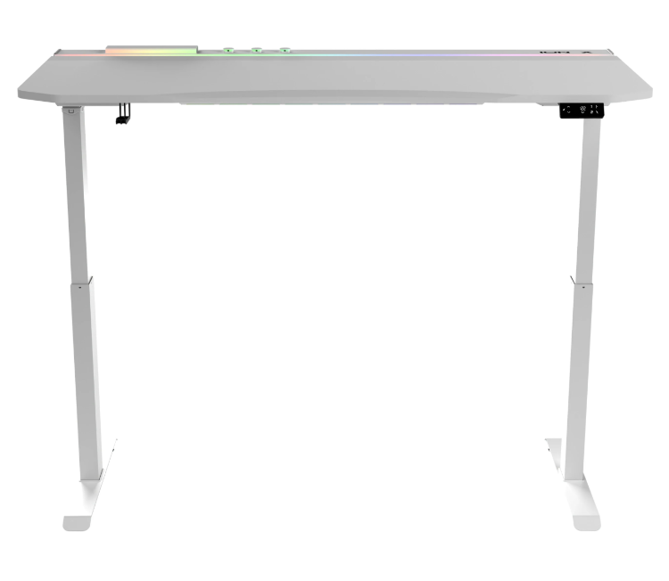 Hawk ION X Çift Motorlu Yükseklik Ayarlı RGB 160x80 Beyaz Renk Çalışma ve Oyuncu Masası