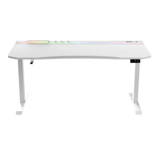 Hawk ION X Çift Motorlu Yükseklik Ayarlı RGB 160x80 Beyaz Renk Çalışma ve Oyuncu Masası