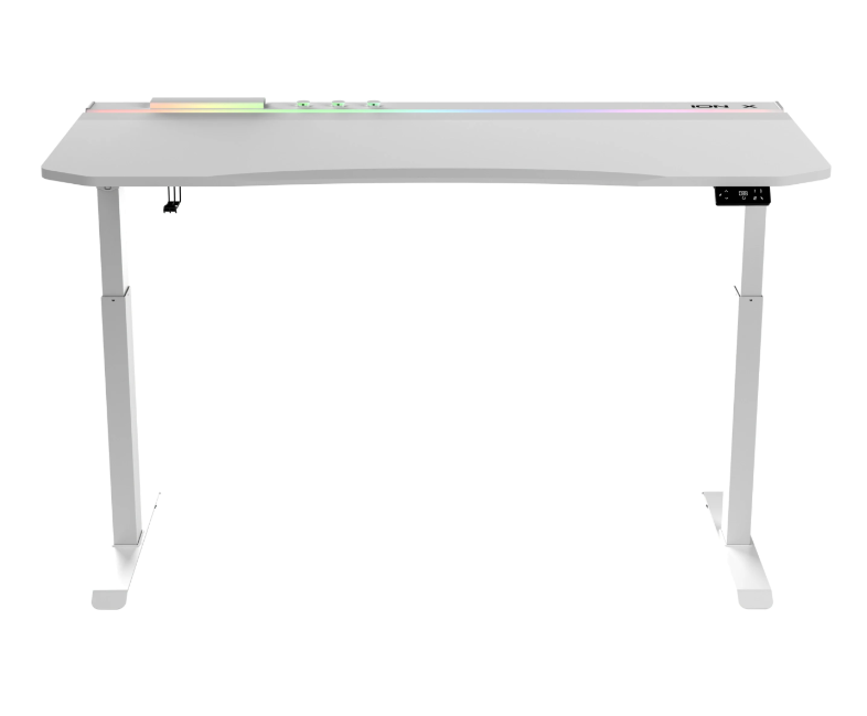 Hawk ION X Çift Motorlu Yükseklik Ayarlı RGB 160x80 Beyaz Renk Çalışma ve Oyuncu Masası