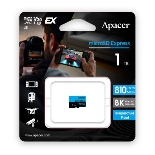 Apacer 1TB MicroSD Express Hafıza Kartı (AP1TBMCEXG3X17-RA)