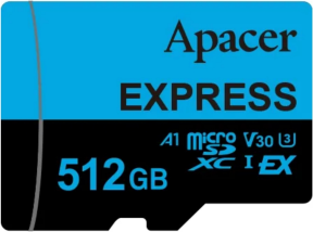 Apacer 512GB MicroSD Express Hafıza Kartı (AP512GMCEXG3X17-RA)