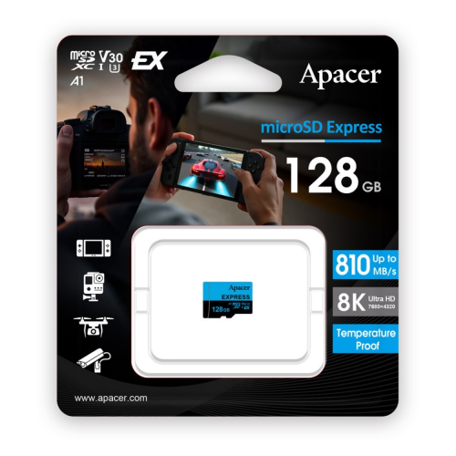 Apacer 128GB MicroSD Express Hafıza Kartı (AP128GMCEXG3X17-RA)