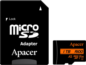 Apacer 1TB R100 MicroSD Hafıza Kartı (AP1TBMCSX10U8-R)
