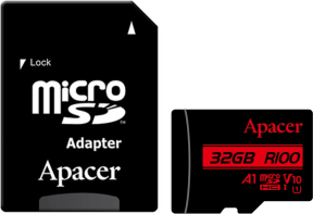 Apacer 32GB MicroSD Hafıza Kartı R100MB/s (AP32GMCSH10UB-R)