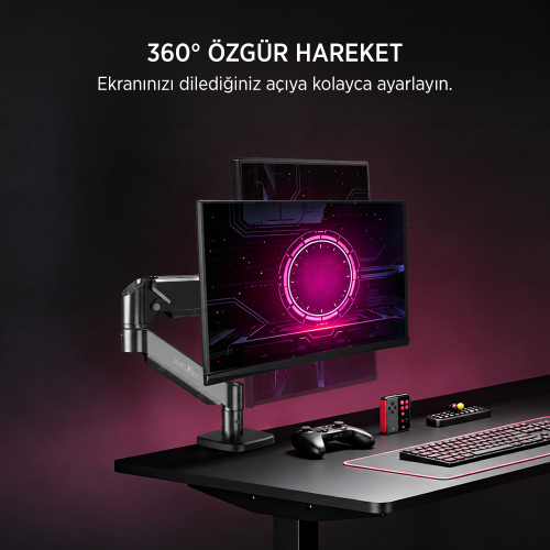 James Donkey Mr20 17’’-32’’ Amortisörlü Tekli Monitör Standı Siyah