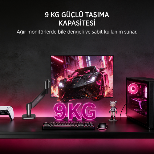 James Donkey Mr20 17’’-32’’ Amortisörlü Tekli Monitör Standı Siyah