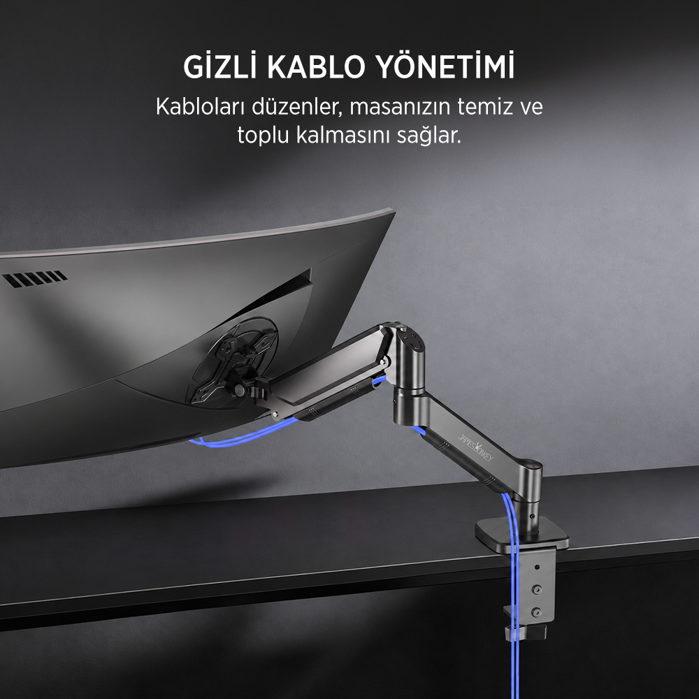 James Donkey Mr20 17’’-32’’ Amortisörlü Tekli Monitör Standı Siyah