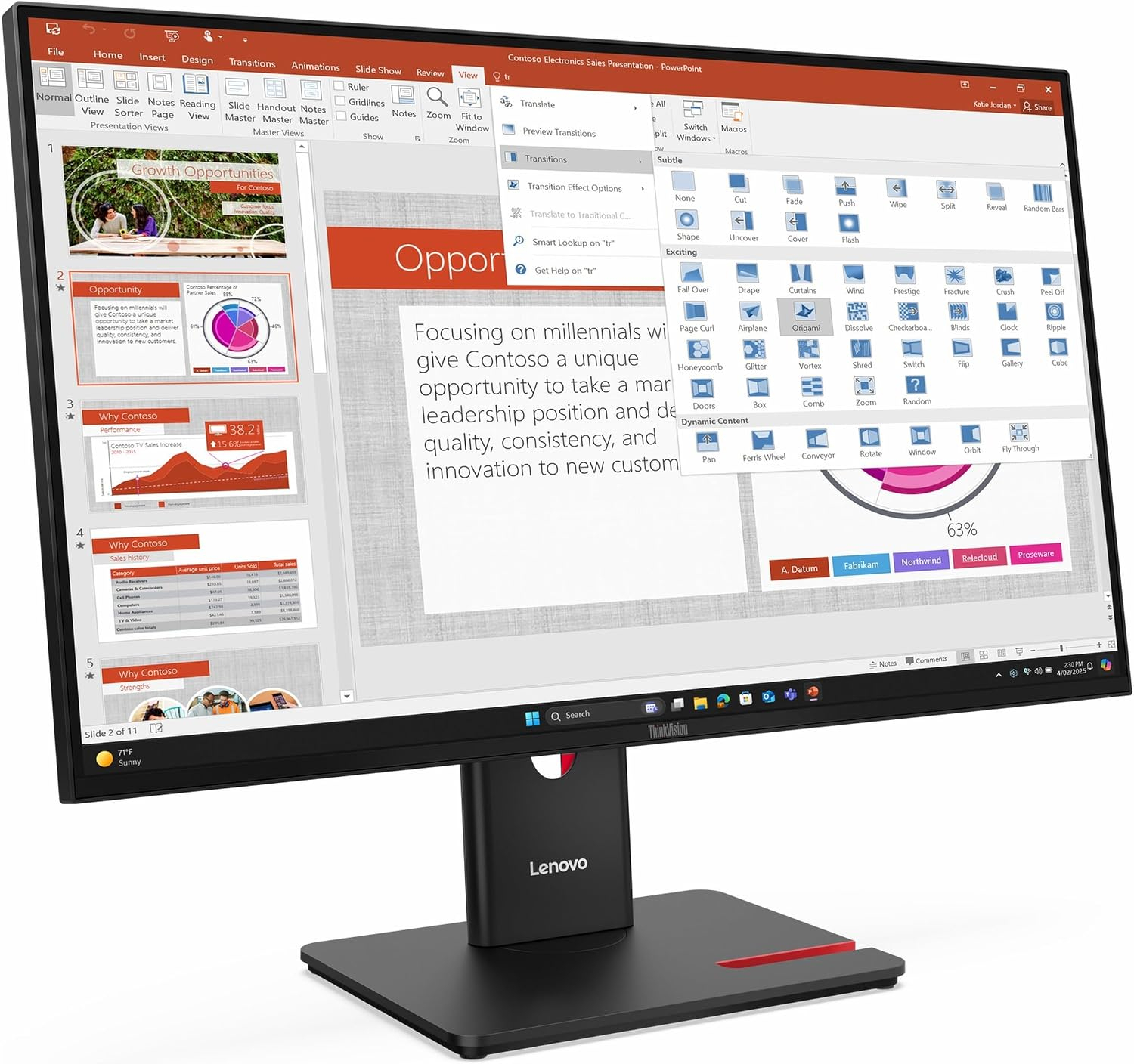 Lenovo ThinkVision T27-40 64A5MAT6TK 27″ 120Hz 4ms Full HD Pivot IPS Monitör