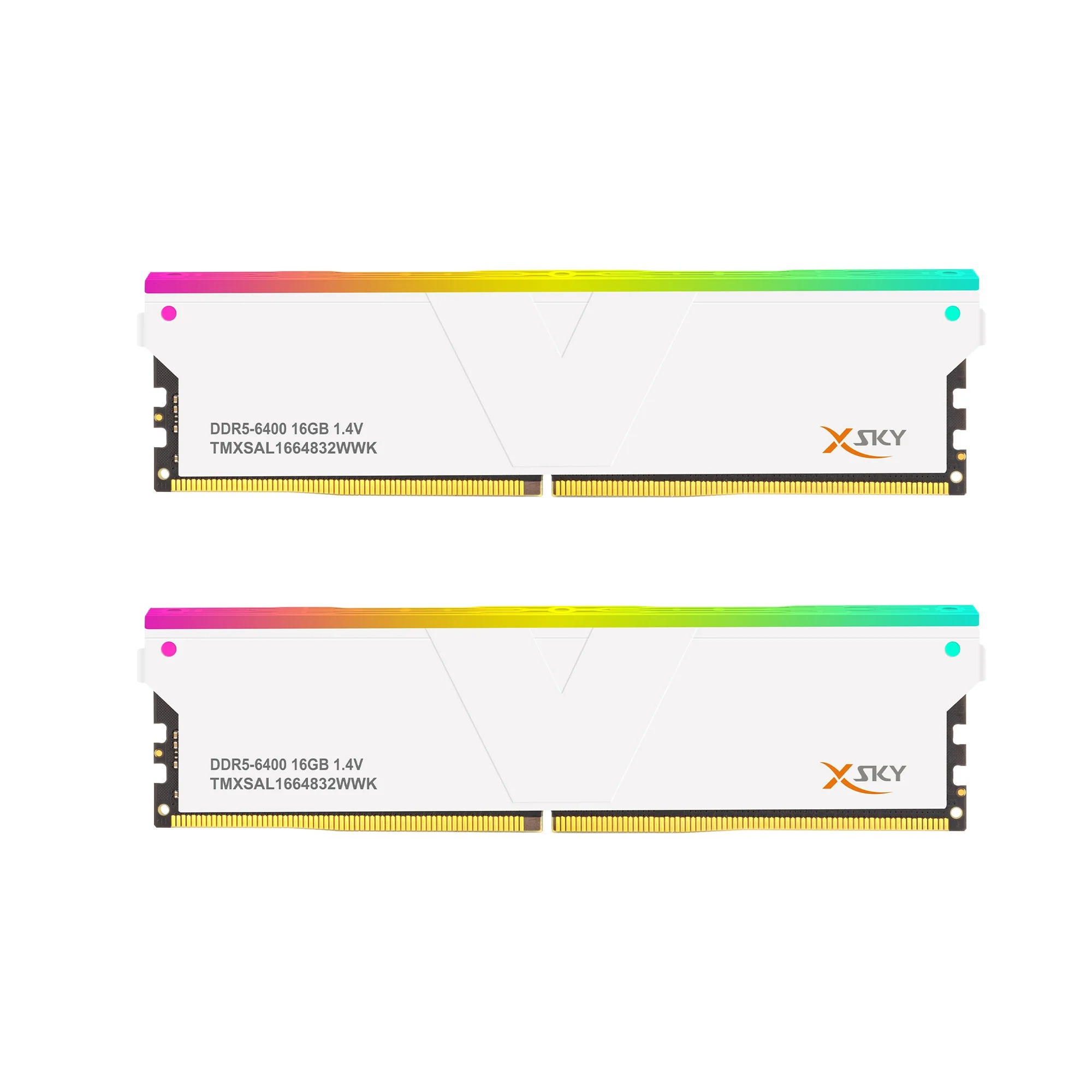 V-Color Manta XSky RGB AMD 32GB (2x16GB) DDR5 6400MHz CL32 Beyaz Gaming Ram (Bellek) (TMXSAL1664832WWK)