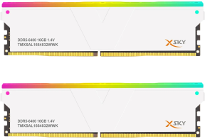 V-Color Manta XSky RGB AMD 32GB (2x16GB) DDR5 6400MHz CL32 Beyaz Gaming Ram (Bellek) (TMXSAL1664832WWK)