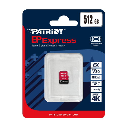 Patriot 512GB EP Express Micro SD Hafıza Kartı (PEF512GEPEXMCX)