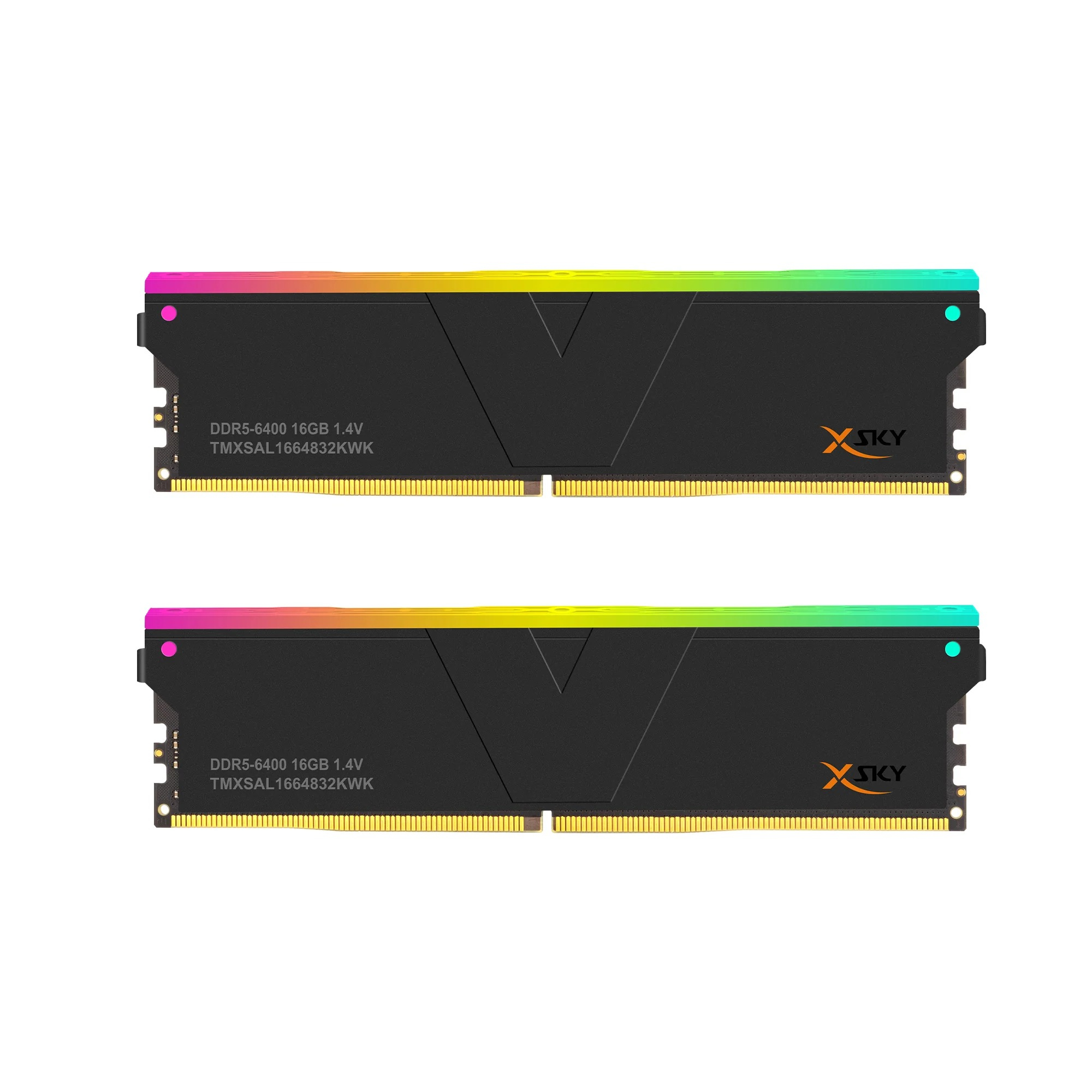 V-Color Manta XSky RGB AMD 32GB (2x16GB) DDR5 6400MHz CL32 Siyah Gaming Ram (Bellek) (TMXSAL1664832KWK)