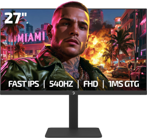GamePower Kaze T50 27″ 540Hz 0.5ms FHD Fast IPS 2x3W Speaker Gaming Monitör (Ölü Pikselde Anında Değişim)