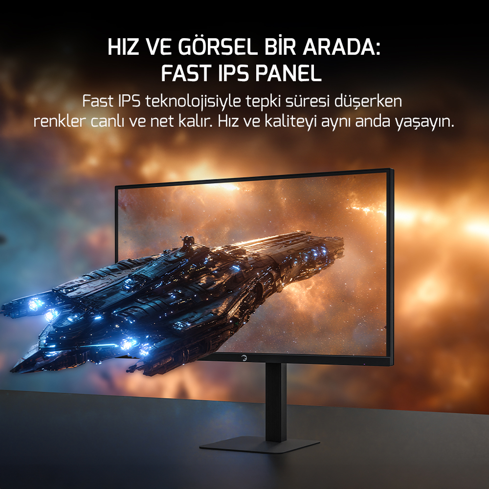 GamePower Kaze T50 27″ 540Hz 0.5ms FHD Fast IPS 2x3W Speaker Gaming Monitör (Ölü Pikselde Anında Değişim)