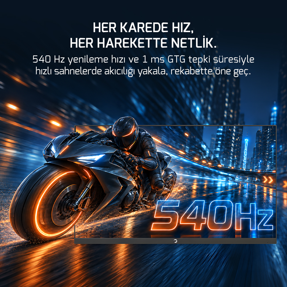 GamePower Kaze T50 27″ 540Hz 0.5ms FHD Fast IPS 2x3W Speaker Gaming Monitör (Ölü Pikselde Anında Değişim)