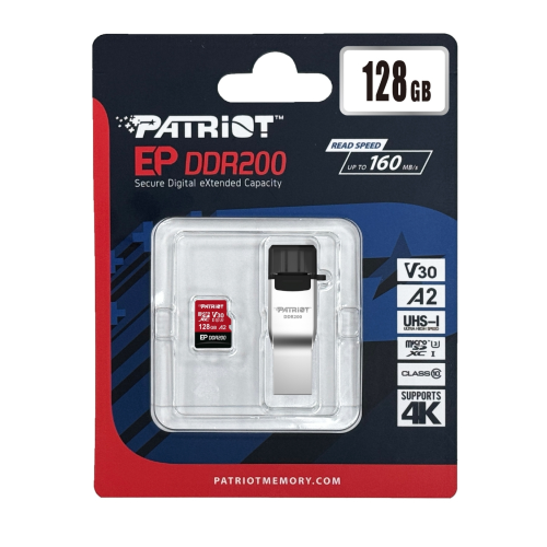 Patriot 128GB EP DDR200 Micro SD Hafıza Kartı (PEF128GEP33MCX)