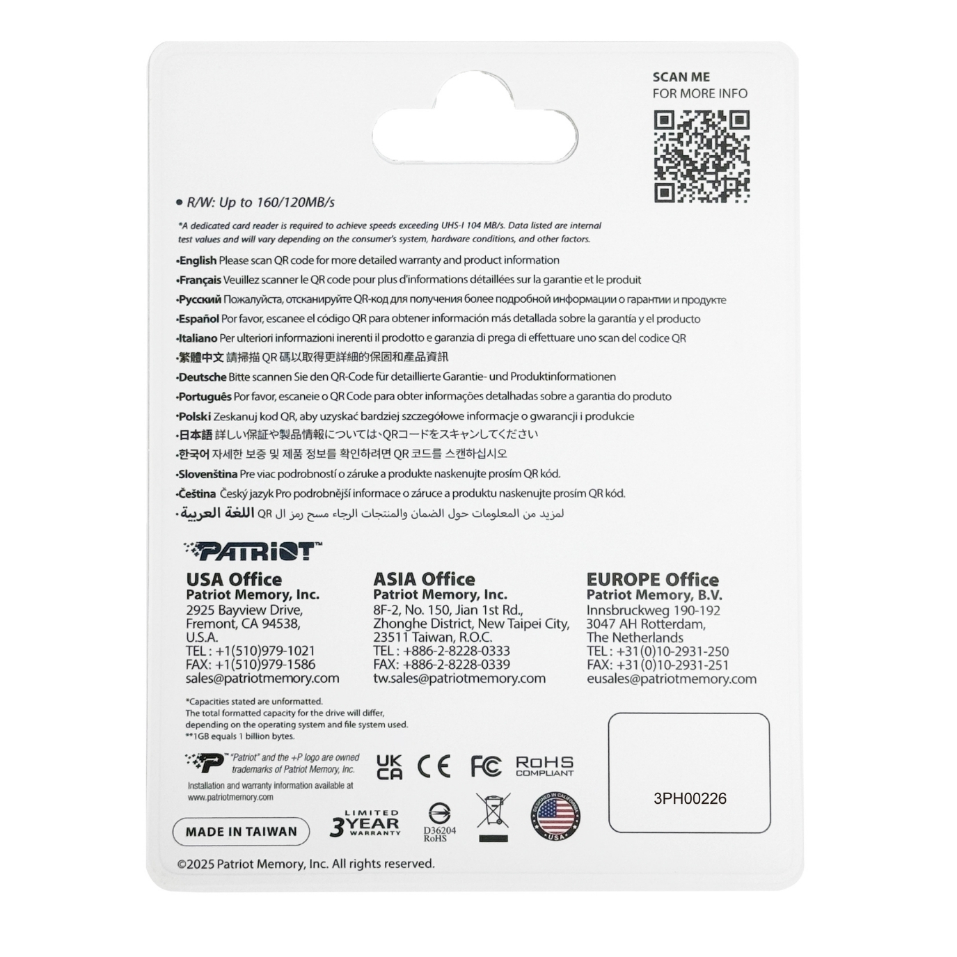 Patriot 256GB EP DDR200 Micro SD Hafıza Kartı (PEF256GEP33MCX)