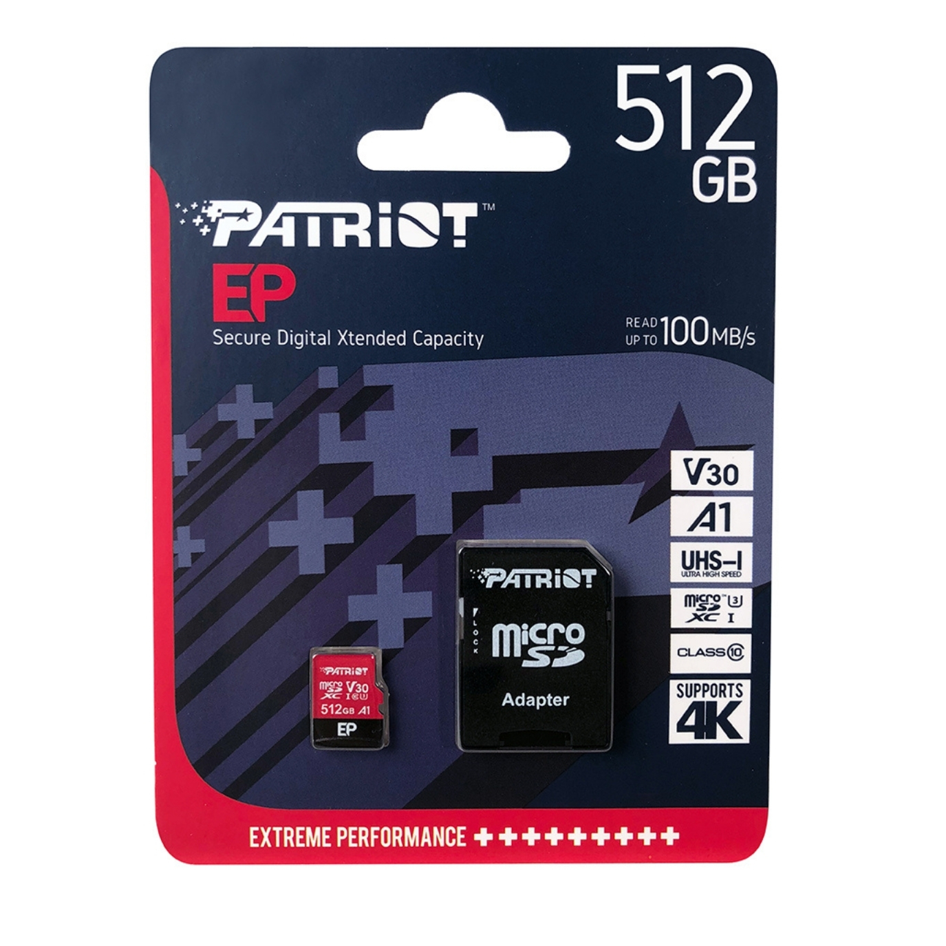 Patriot 512GB EP Series V30 A1 Micro SD Hafıza Kartı (PEF512GEP31MCX)